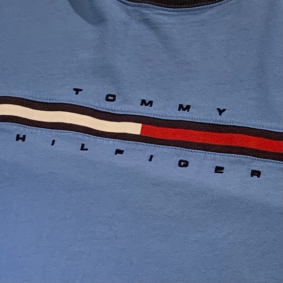 [2/$25] TOMMY HILFIGER MID STRIPE LIGHT BLUE MENS SHORT SLEEVE T-SHIRT SIZE XL - Picture 2 of 4